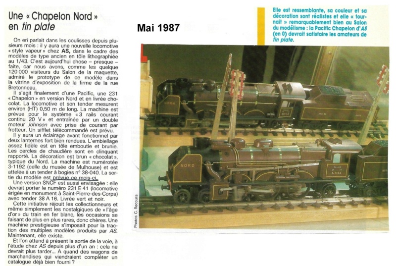 AS loco 231 Pacific SNCF livrée dans un coffret en bois. 1987-017