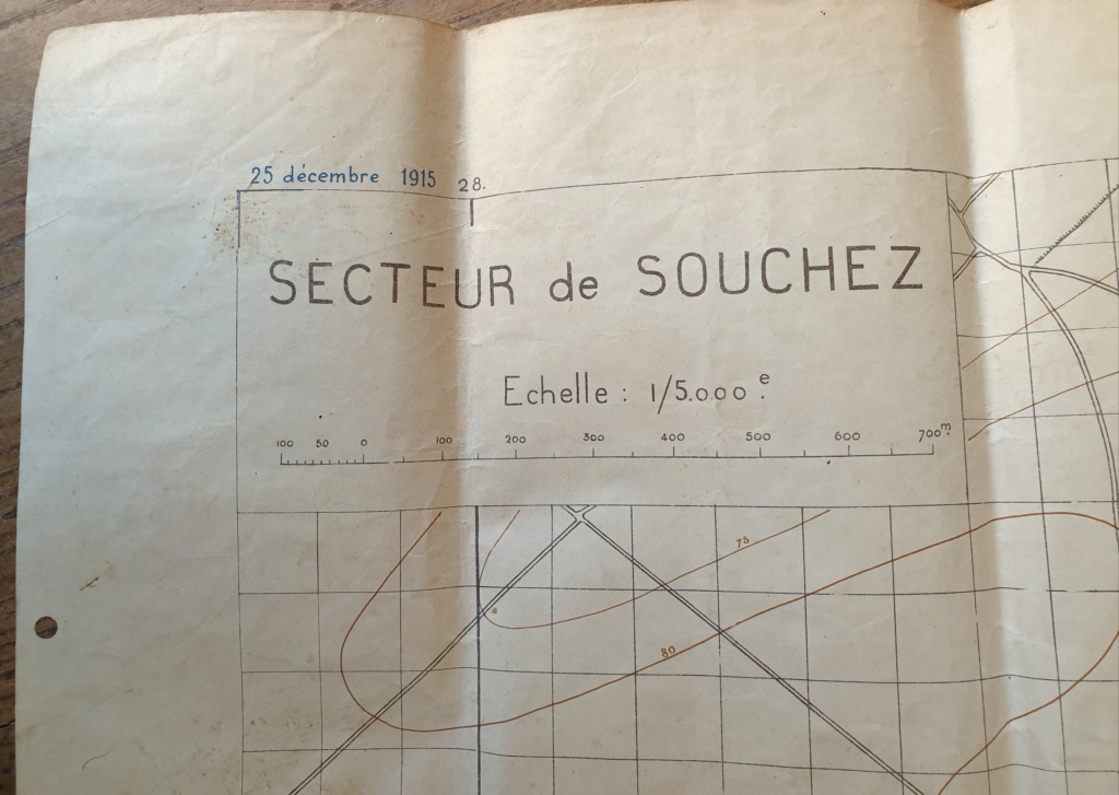 Carte d'état-major secteur de Souchez, 1915. 20210519