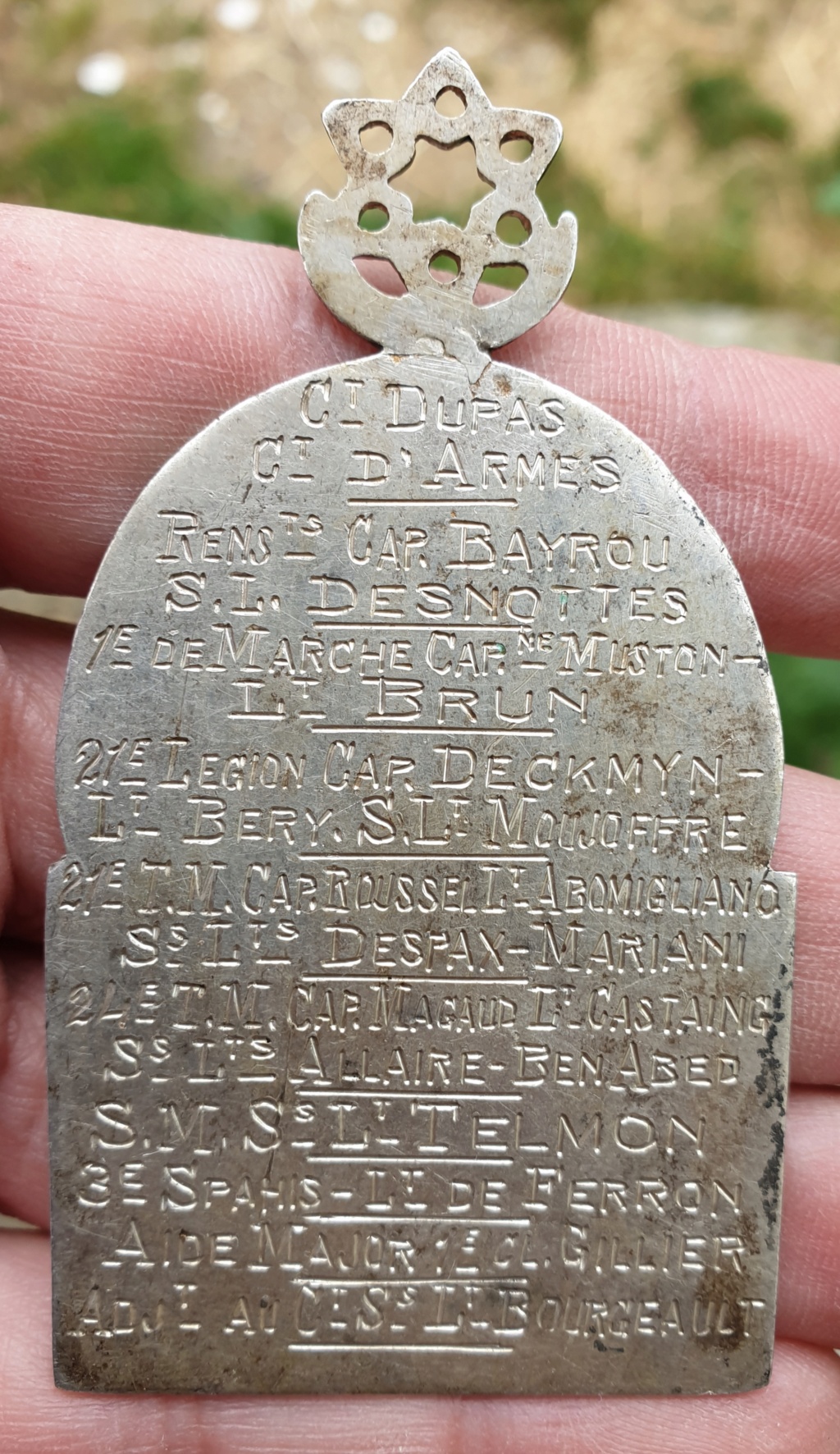 Médaille commémorative de la construction d'un poste, Maroc 1917 20210611