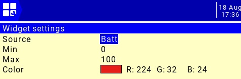 % de batterie au lieu du voltage 210