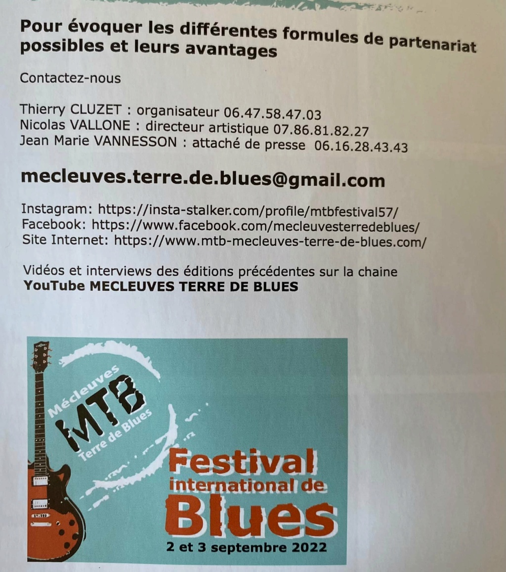 Festival Mécleuves Terre de Blues 02 et 03 09/2022 29749410