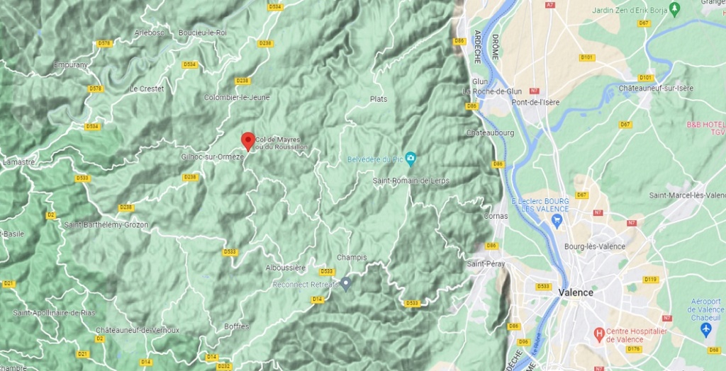 Terrain de parachutages CAMION en Ardèche . Carte_11