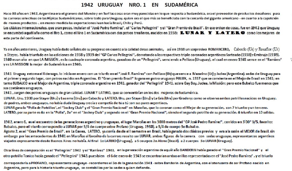 1942 HACE 80 AÑOS ... URUGUAY NRO1  EN SUDAMERICA 1942-u10