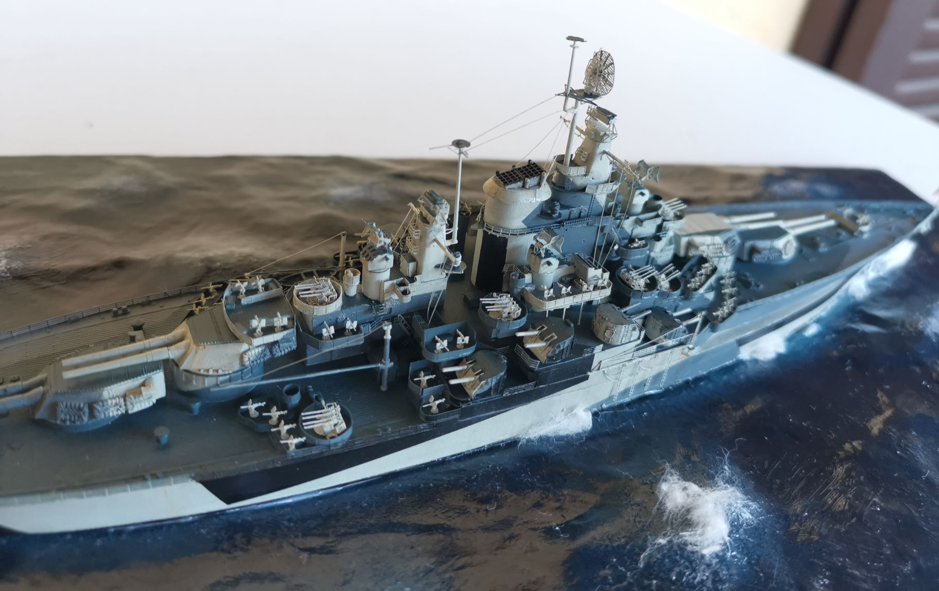Diorama USS West Virginia 1/700 Wvterm16