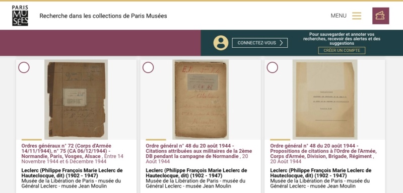 RMSM liste récipiendaires Croix de Guerre OG "Musée Paris" Pm-210