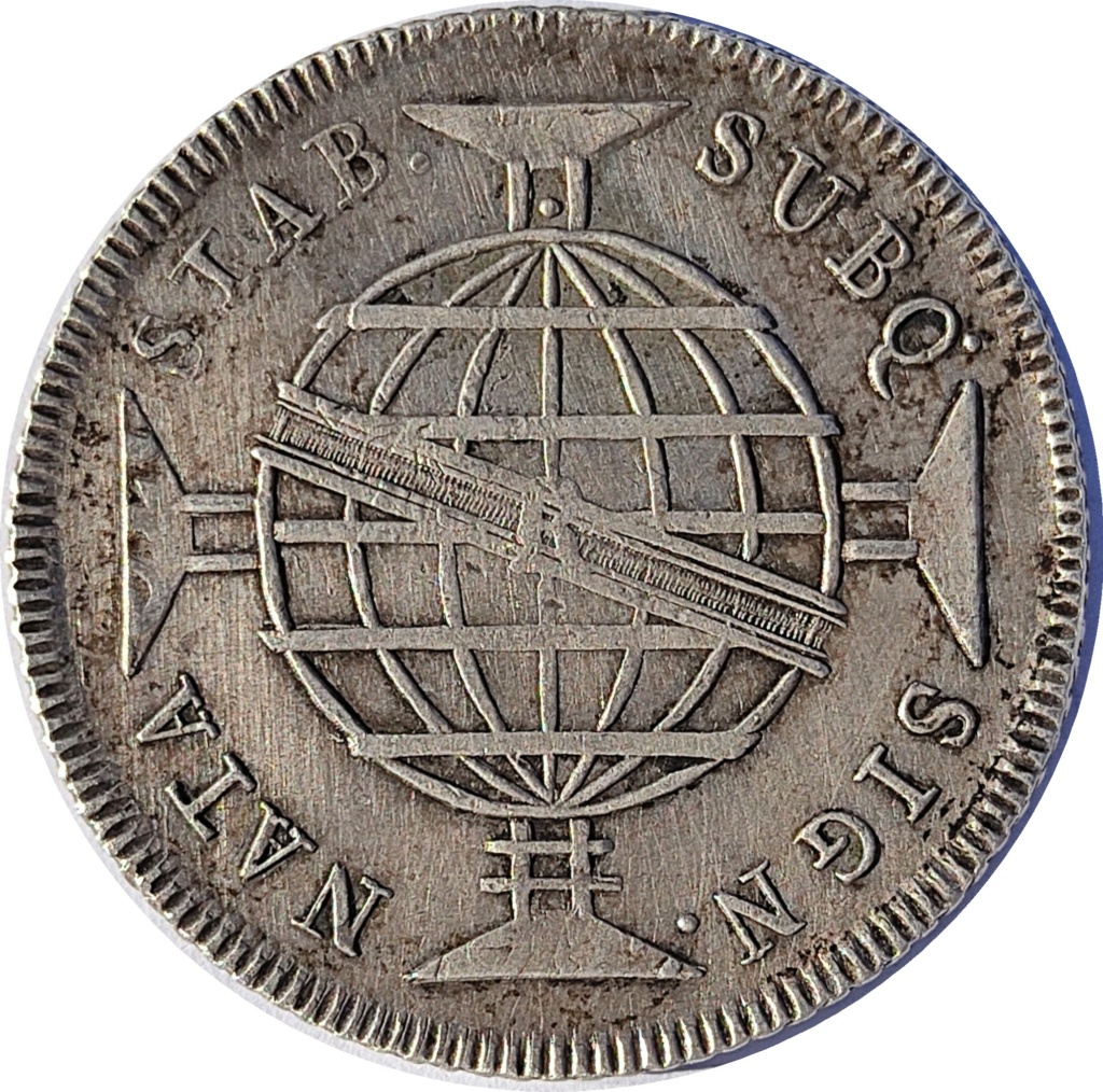 960 Reis 1810 Rio de Janeiro s/8 Reales CAarlos III 1787 960_re10