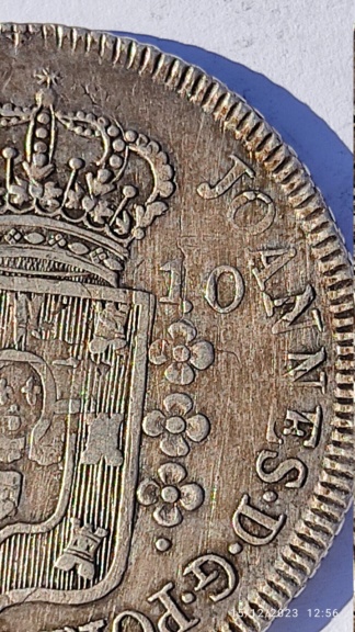 960 Reis 1810 Rio de Janeiro s/8 Reales CAarlos III 1787 960_re15