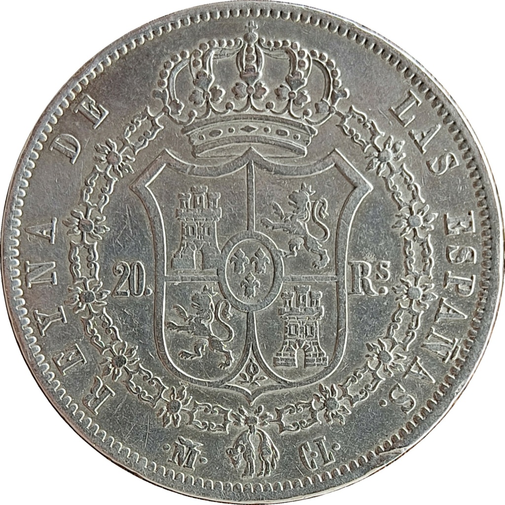 20 Reales Isabel II 1848 Madrid Iii_4911