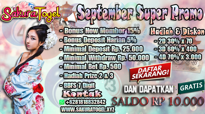  PROMO FREEBET TANPA DEPOSIT SAKURATOGEL Promo-10