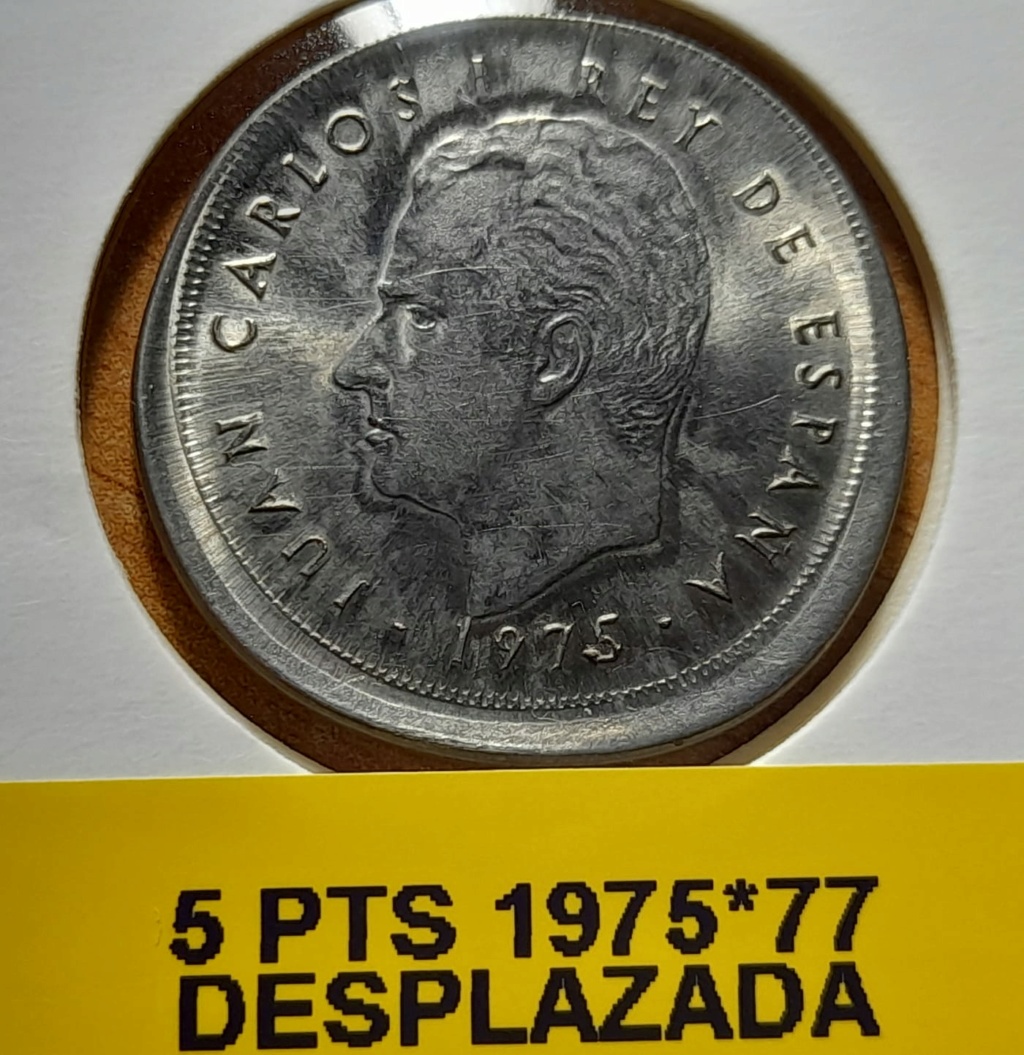 5ptas.1975 *77.ACUÑACION DESPLAZADA Img-2204