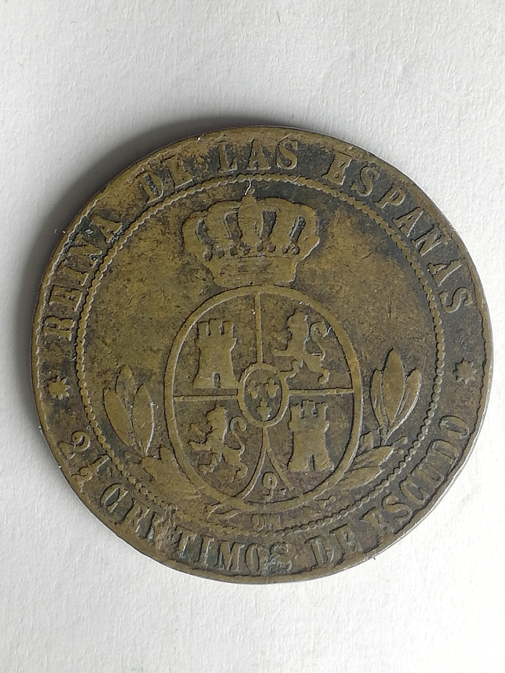 25 céntimos de escudo Isabel II. 1866 - Dudas de autenticidad Img_2012