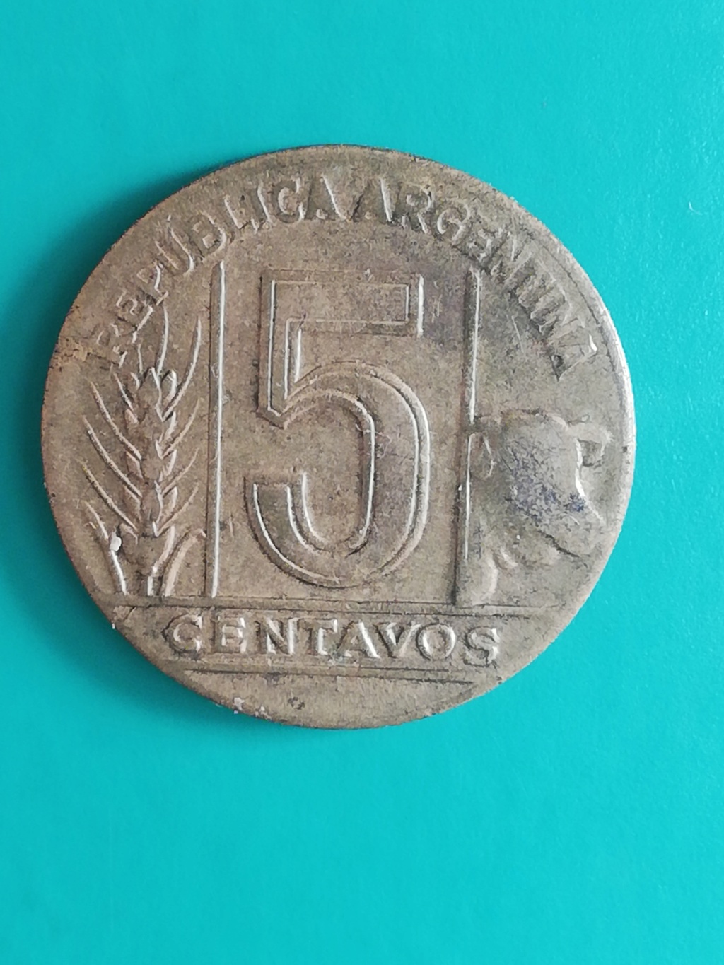 5 centavos de 1948,repinte y erosión del cuño.  Img_2092