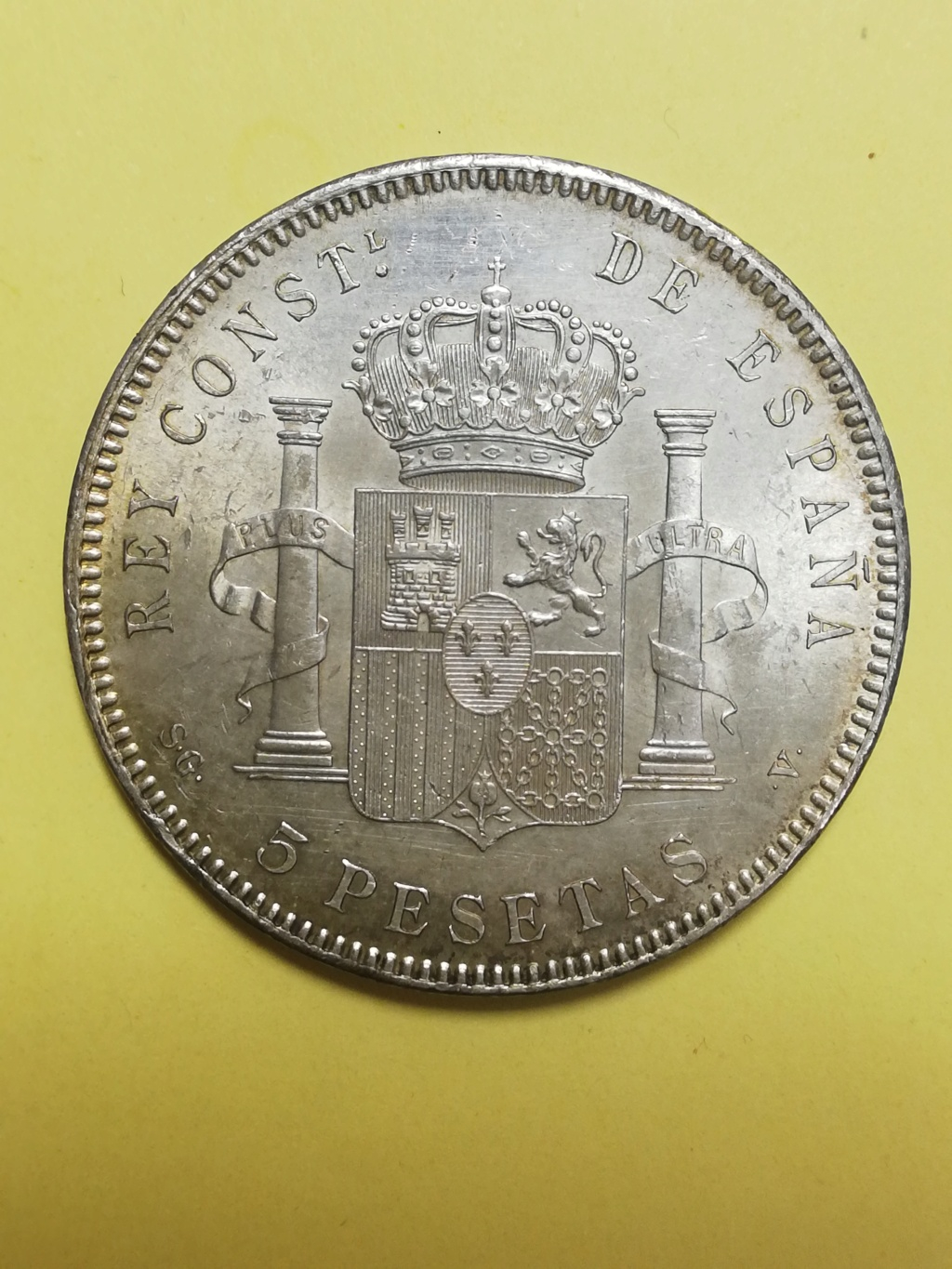 5 Pesetas de 1898 (*18 *98). Alfonso XIII. Opinión. Img_2502