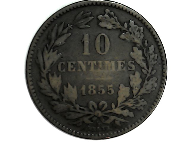 10 centimes.Gran Ducado de Luxemburgo 1855 Tue_ja19