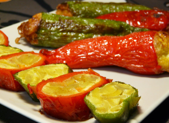 Pimientos rellenos de tortilla de patata Pimien10