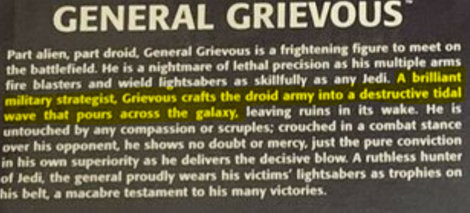 Ultimate General Grievous Respect Thread (legends) 2022 Strate11