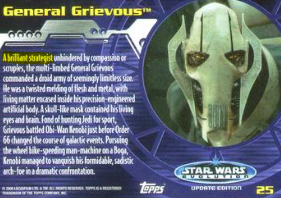 Respect Thread - Ultimate General Grievous Respect Thread (legends) 2022 Topps_12