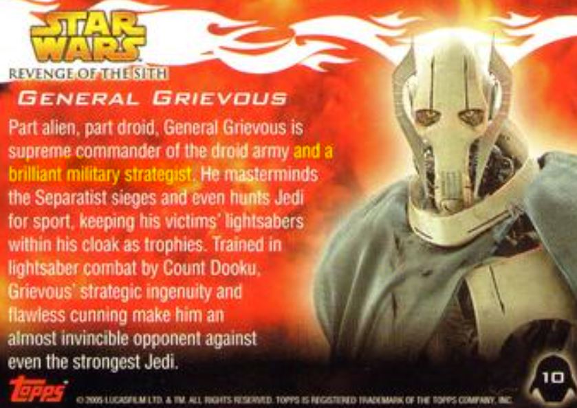 Respect Thread - Ultimate General Grievous Respect Thread (legends) 2022 Topps_13