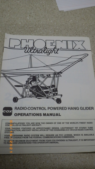 Cox  RC Phoenix Ultralight  OPERATIONS MANUAL Imgp3310
