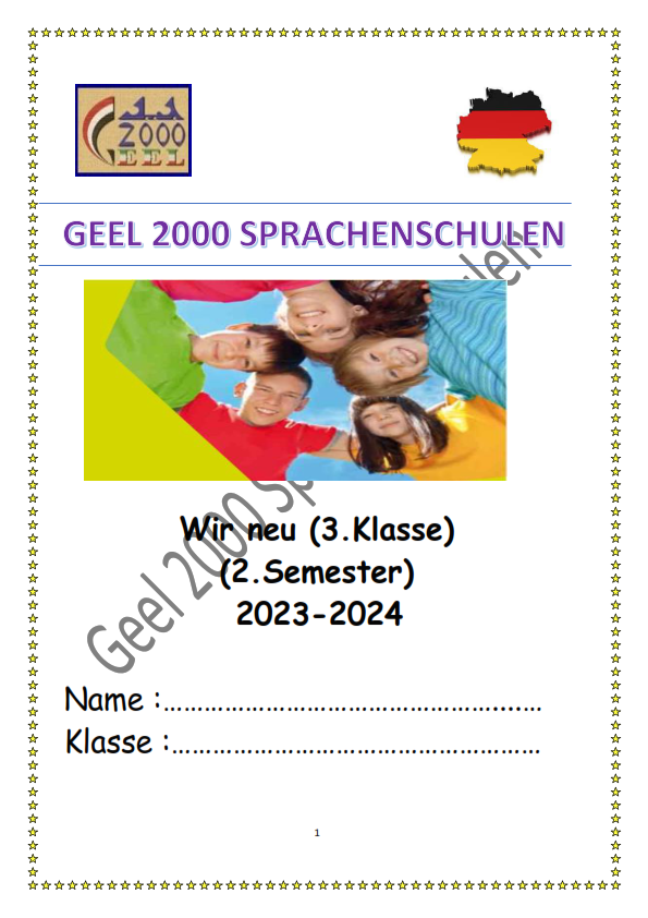مذكرة  لغة ألمانية للصف الثالث   الإبتدائي" مدارس جيل 2000" الترم الثاني2024     German13