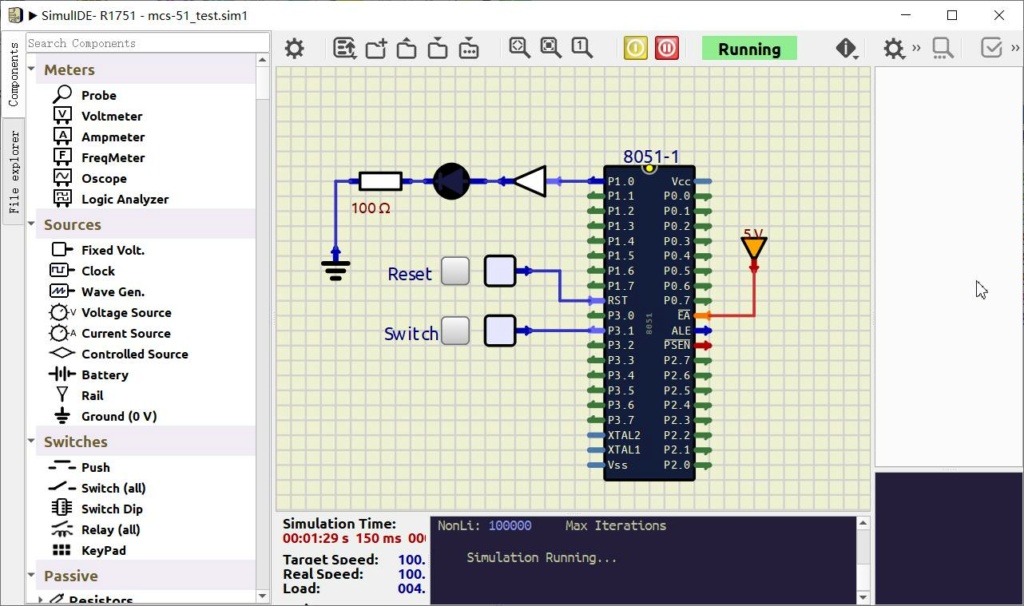 "mcs-51 switch" example dosen't work. Switch10