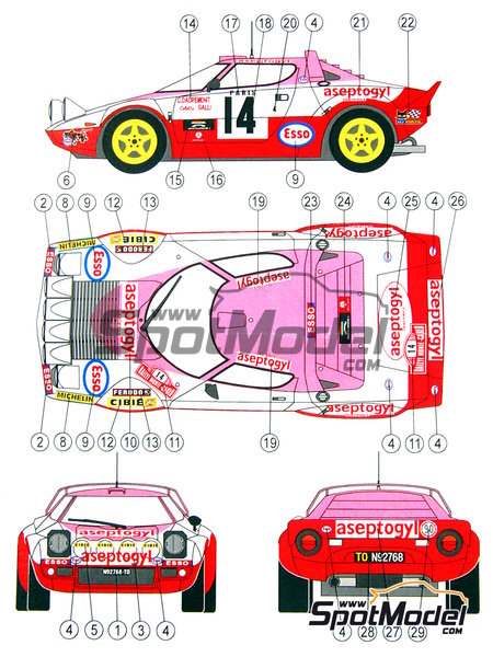 [ Hasegawa ] Lancia Stratos Aseptogyl Monte Carlo 1977  1/24 Asepto10