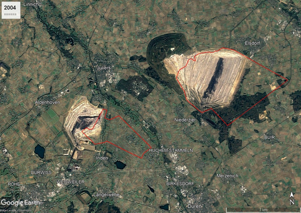Garzweiler, mine de charbon allemande : l'évolution RAPIDE du paysage 200411