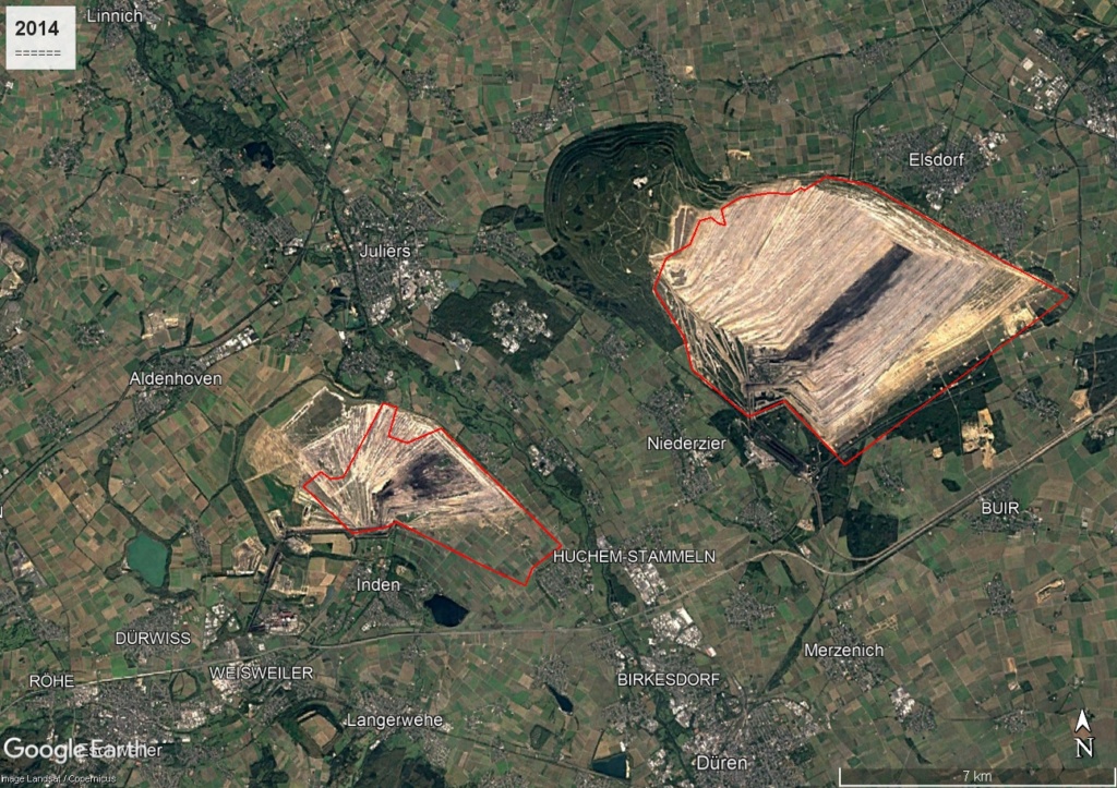 Garzweiler, mine de charbon allemande : l'évolution RAPIDE du paysage 201411