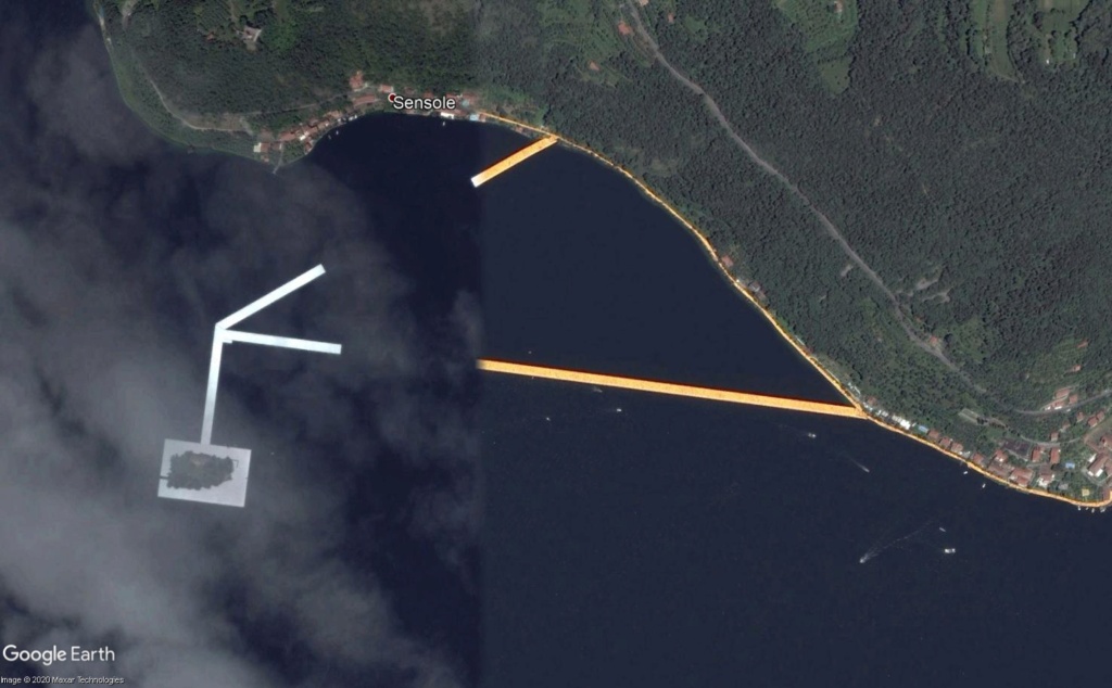 The Floating Piers, œuvre de Christo, lac d'Iseo, Italie Cristo14