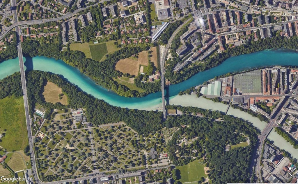 Genève : lorsque l'Arve se jette dans le Rhône Geng10