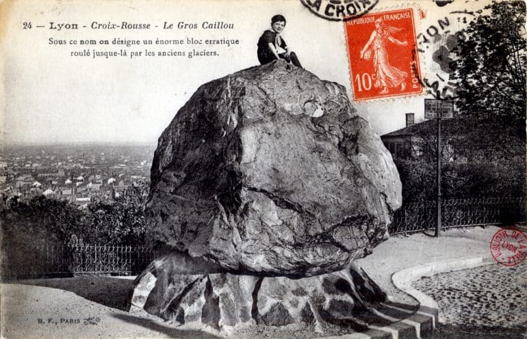 Les blocs erratiques, témoins des glaciations Lyon_c10