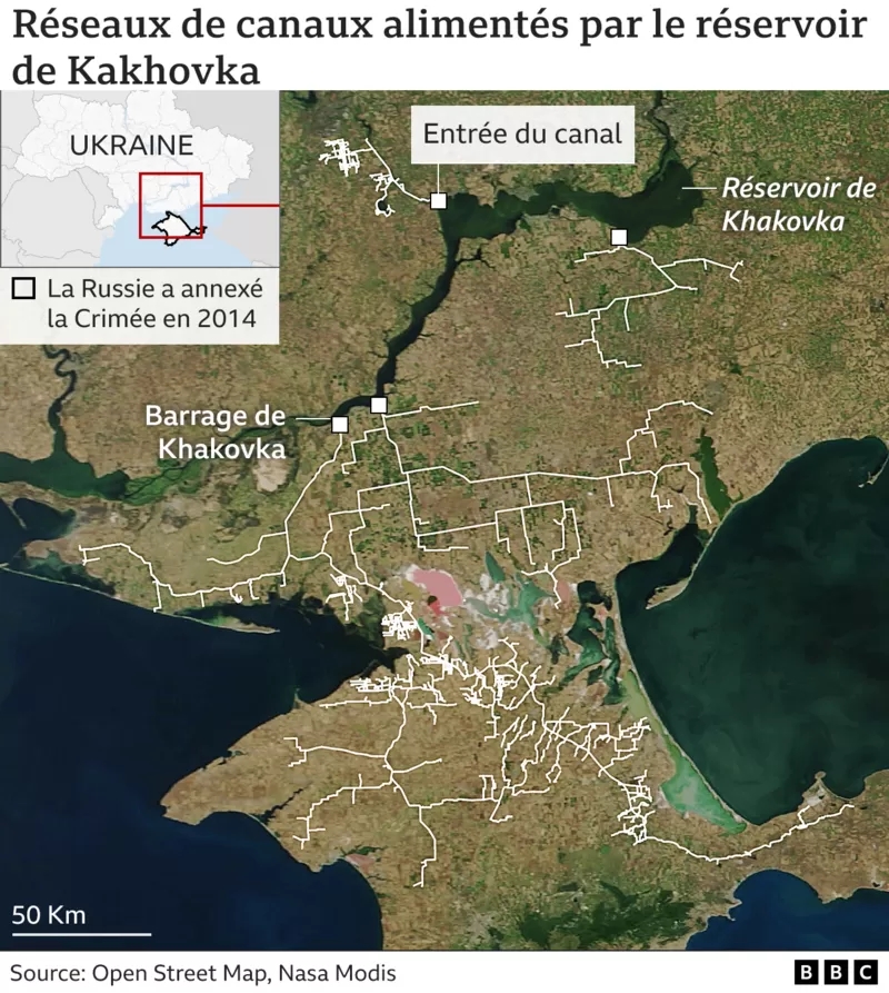 Le Dniepr et la destruction du barrage de Kakhovka Rese310