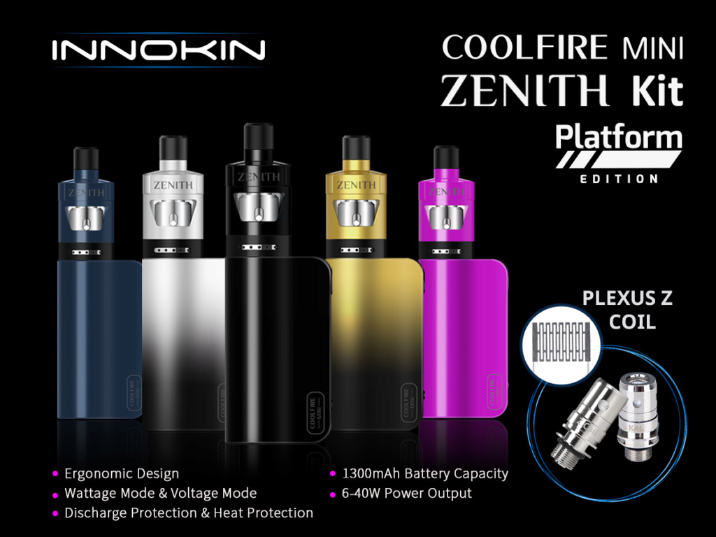 Innokin Cool Fire Ace kit avec le zenith relooké Kit-ze10