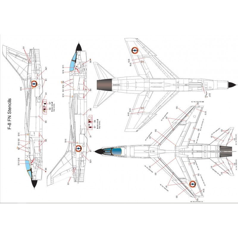 F-8 Crusader - decals ARMYCAST 1/72 Acd-7256