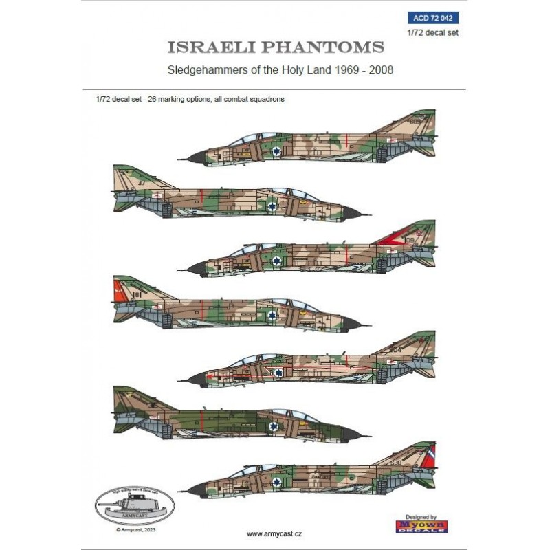 [Armycast] Israeli Phantoms 1969-2008 - decals ACD 72042 / 48034 Acd-7299