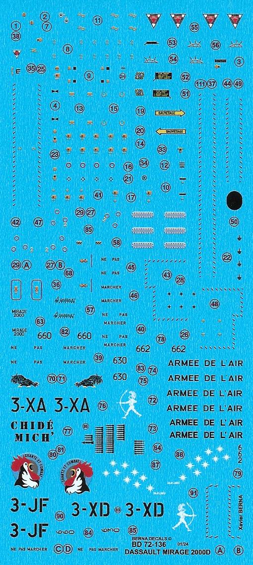 Décals Mirage 2000 D part 3 - Berna BD 72-136 / 48-161 / 32-085 Ber72127