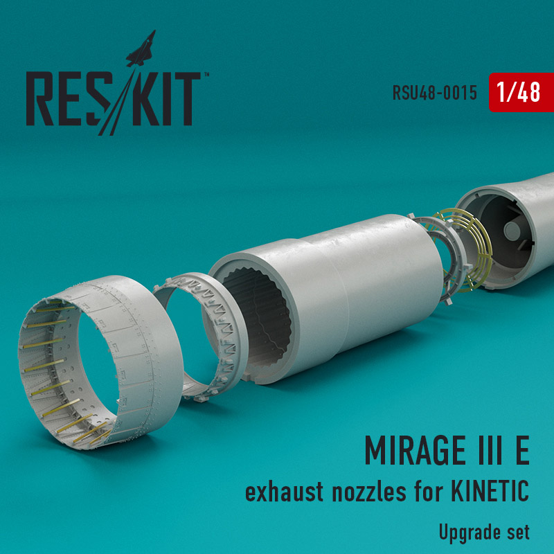 Mirage III E - réacteur - RESKIT RSU72-0022 - RSU48-0015 et 16 Rsu48-12