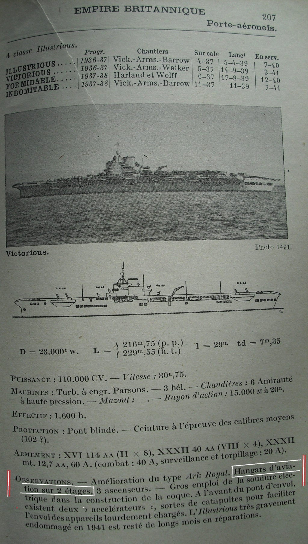 Porte-avions classe ILLUSTRIOUS (1937-41) Victor10