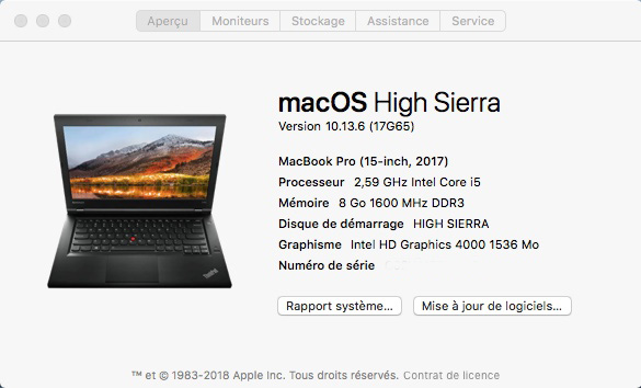 Mise a jour macOS High Sierra 10.13.6 (17G65) 150