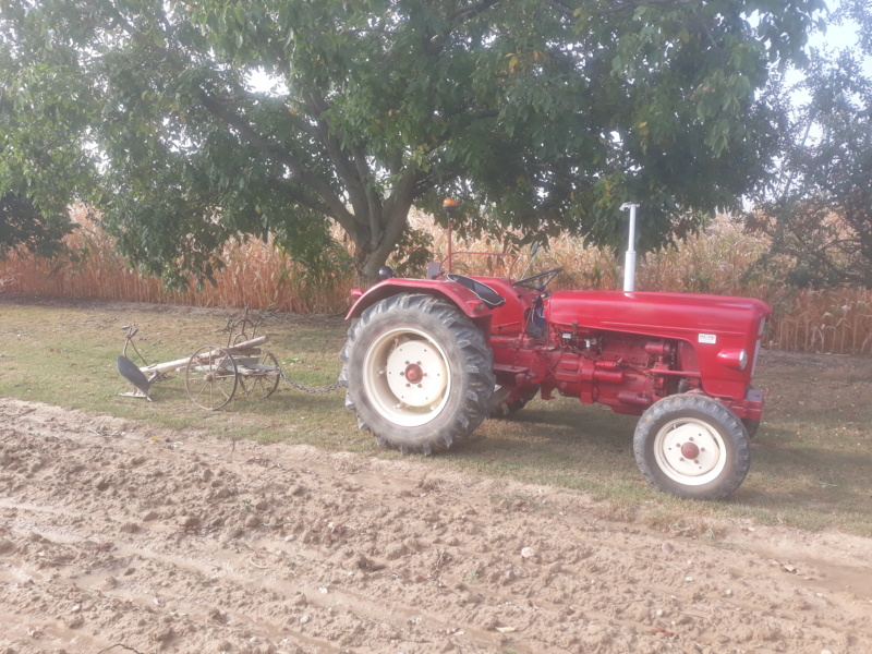 Charrue à traction animale sur tracteur 20180818