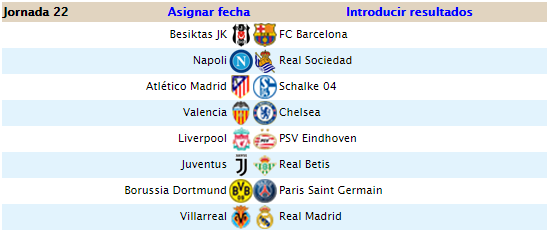 Alineaciones - Jornada 22 Sin_tz17