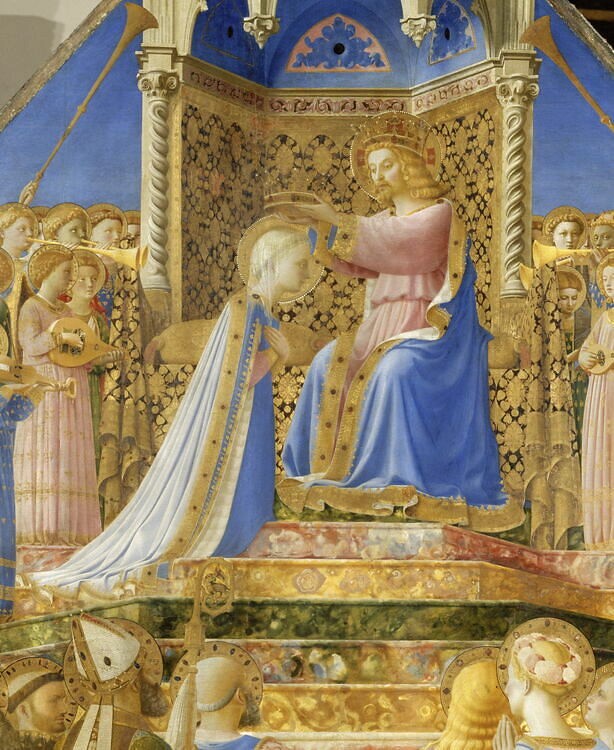 Fra Angélico — Le Couronnement de la Très Sainte Vierge Marie.  00008912