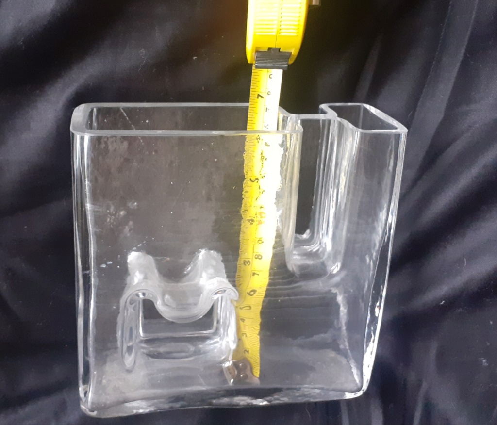Unidentified clear glass vase 1960's 20191011