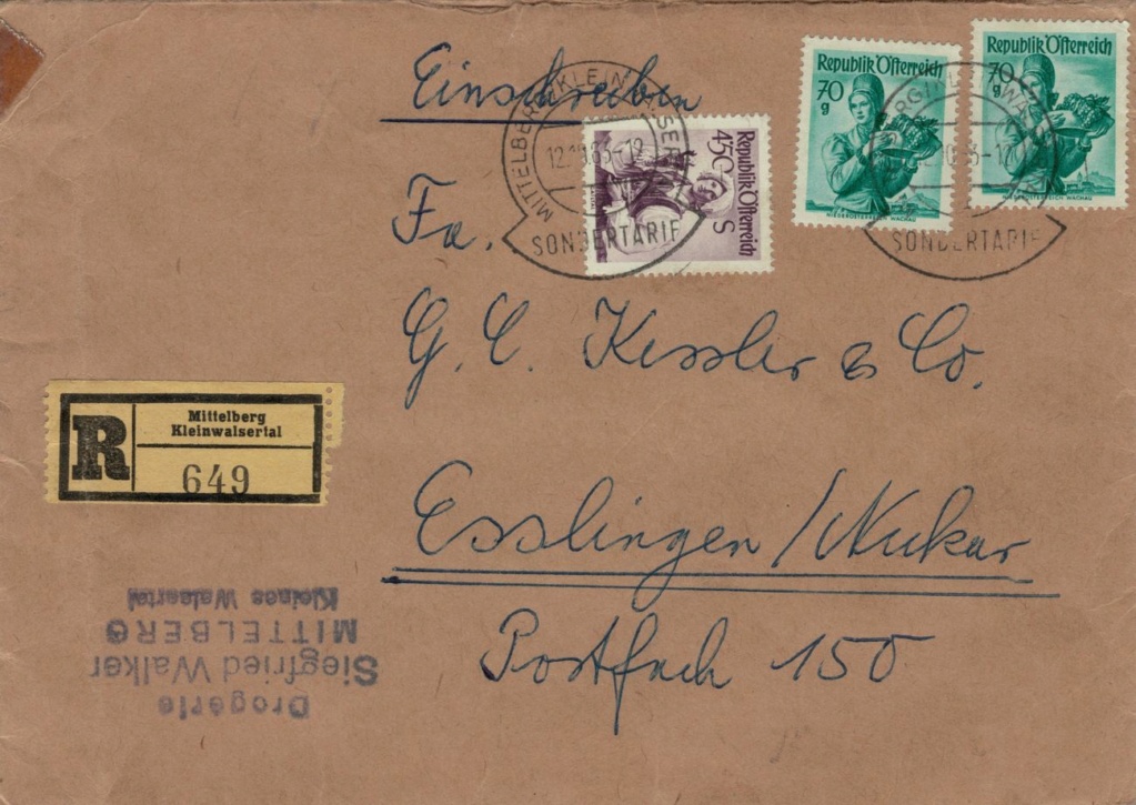 trachten - Trachtenserien ANK 887 - 923 und 1052 - 1072 Belege - Seite 13 Kleinw10