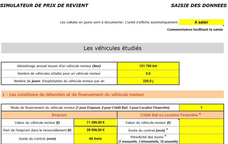 SIMULATEUR DE PRIX DE REVIENT Sim10