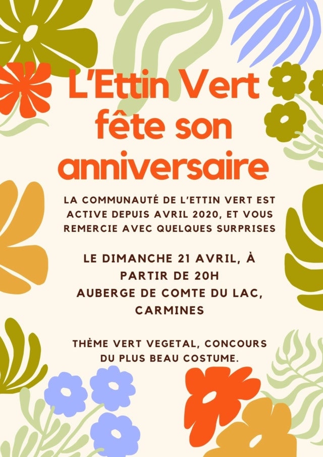 Les annonces de l'Ettin Vert Annive10