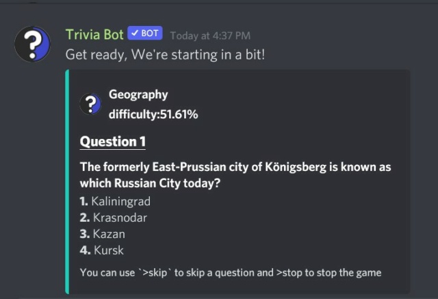 Russian 1st question for Sunday Uno Questi10