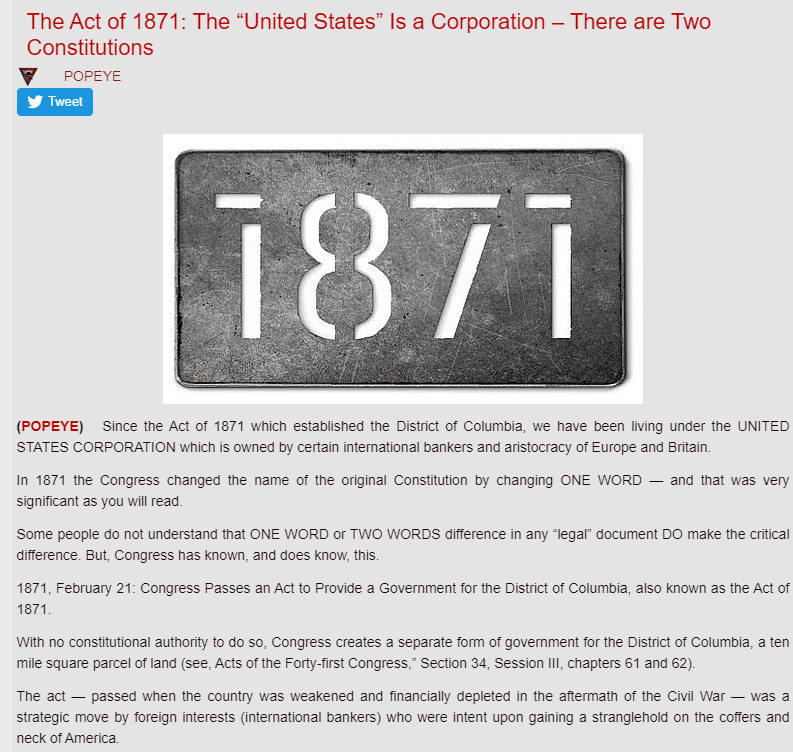 DISCLOSURE: The Act of 1871 00111