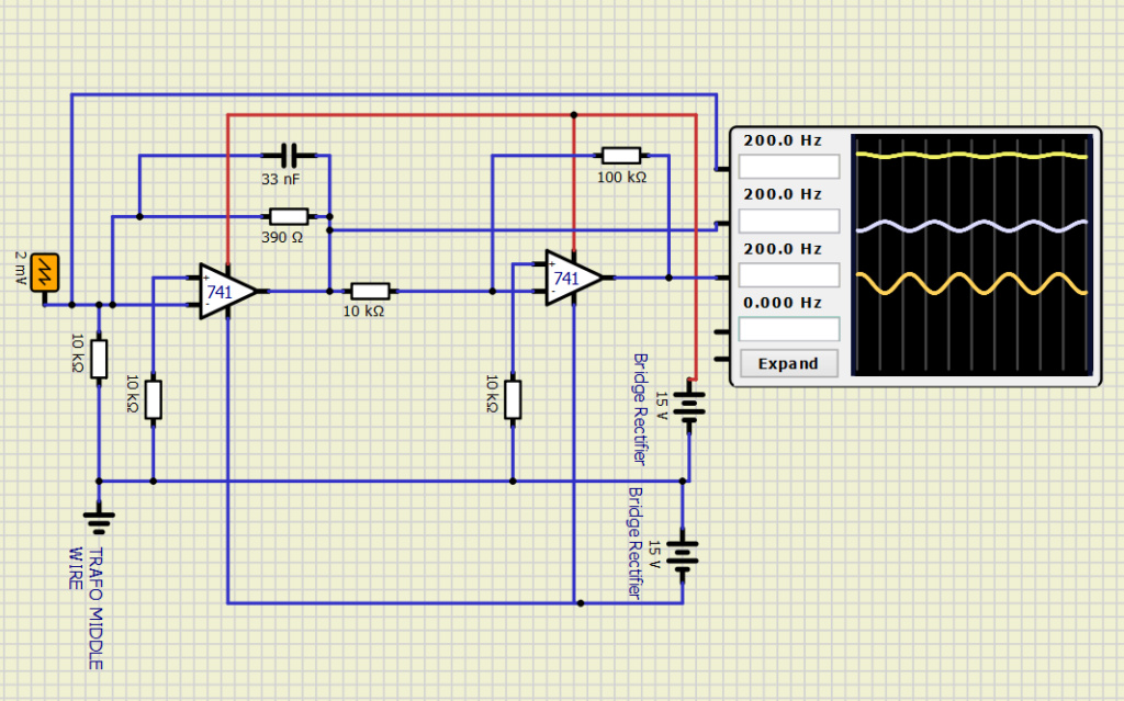 Opamp and Trafo circuit. 741-210