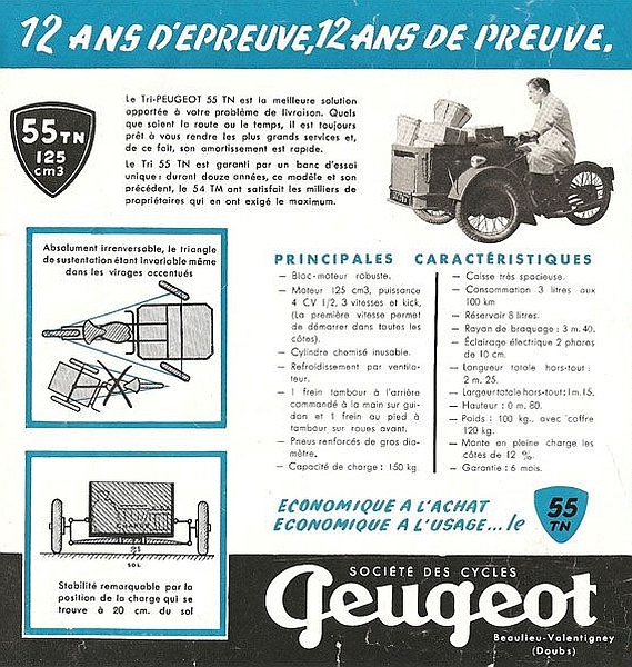 Peugeot 55TN Triporteur (1952), Solido 1:10 0619